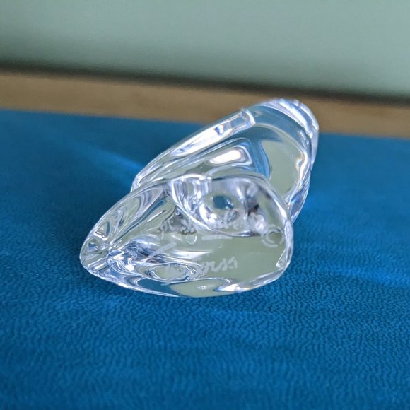 Val St Lambert Crystal Owl - Picture 2 of 5